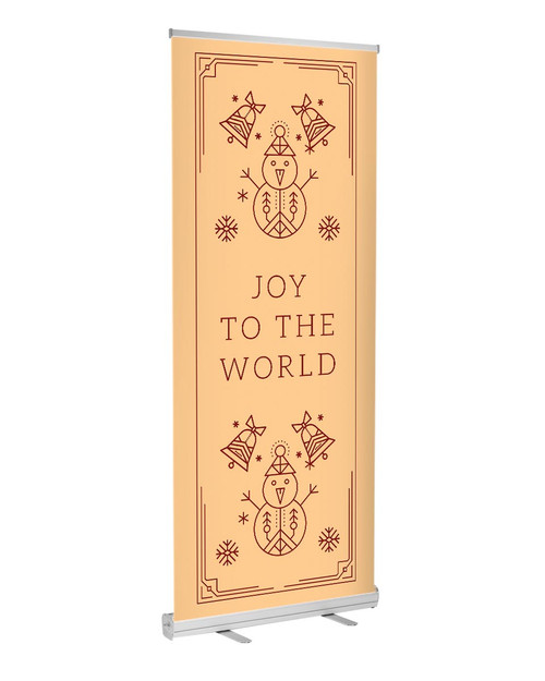 retractable indoor banner christmas