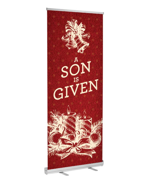 retractable indoor banner christmas