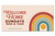 Welcome Home outdoor welcome banner - Boho Rainbow Arches