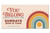 You Belong outdoor welcome banner - Boho Rainbow Arches
