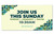 Join Us This Sunday outdoor welcome banner - Stained Glass Corners