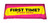 First Time Start Here Brush table throw: hot pink with a yellow brush stroke, Start Here