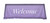 Welcome Lavender Script table throw: lavender with script lettering