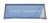 Guest Services Blue table throw: soft blue with a gold line