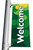 Welcome - Light Pole Banner - Bubbles Green