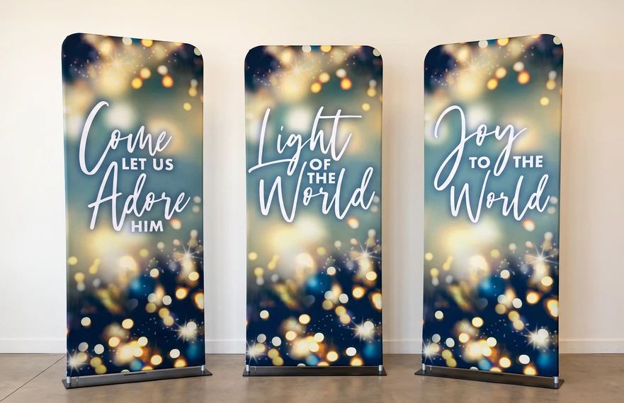 Christmas Tension Fabric Displays