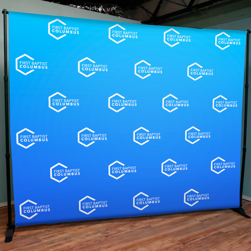 fabric backdrop display
