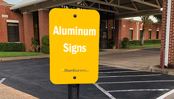 aluminum church signs for parking lot