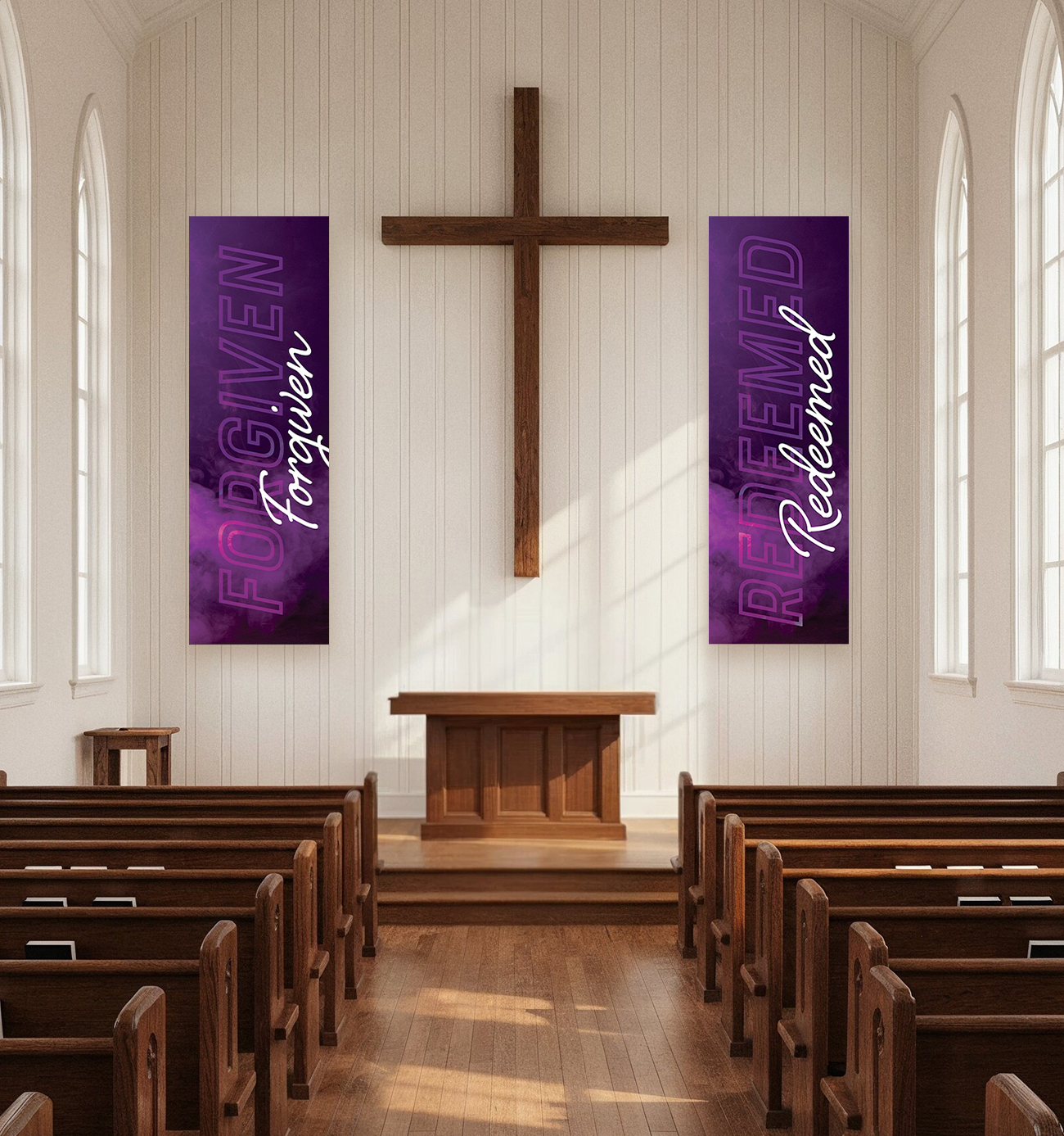 church banners navigation image block