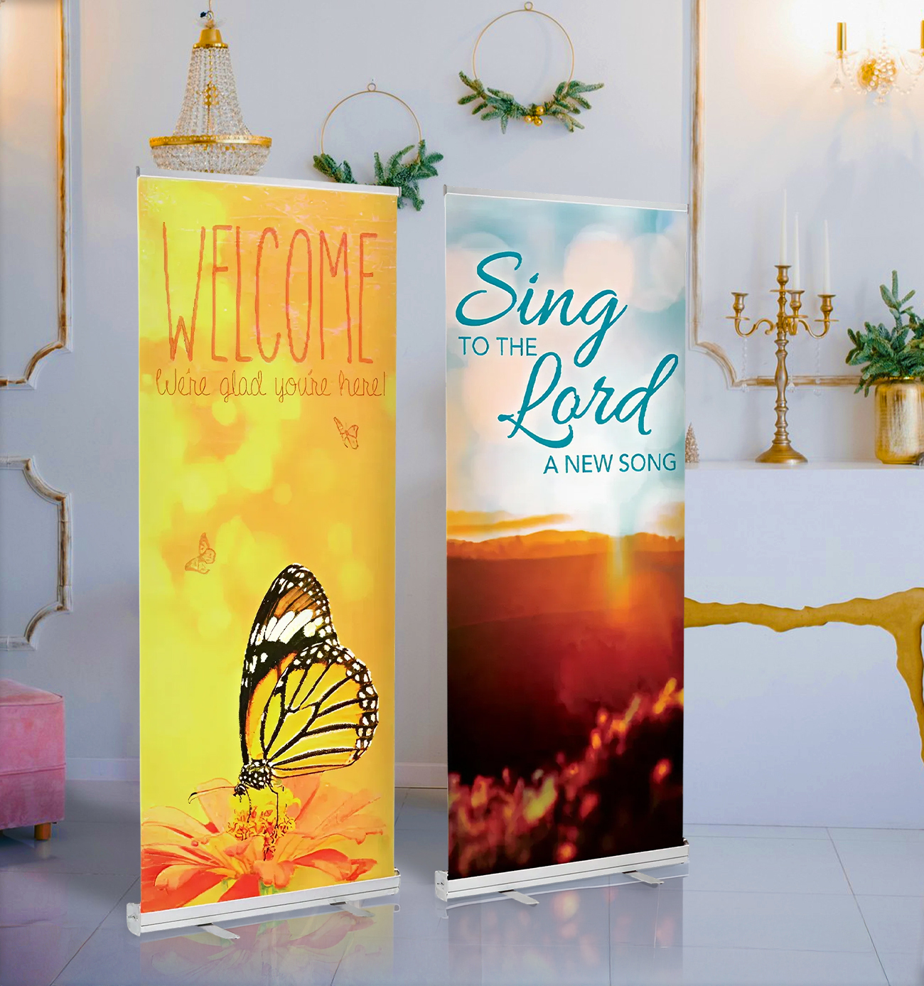 church banners navigation image block