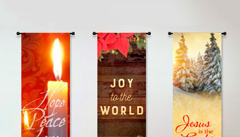 Christmas Indoor Fabric Banners