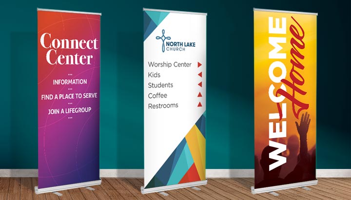 Retractable & Roll-Up Church Banners