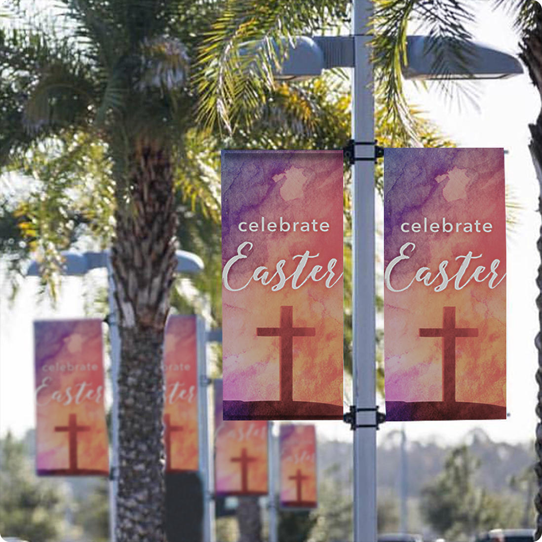 Easter Light Pole Banners