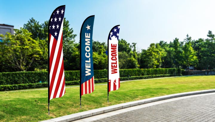 Patriotic Feather Flags