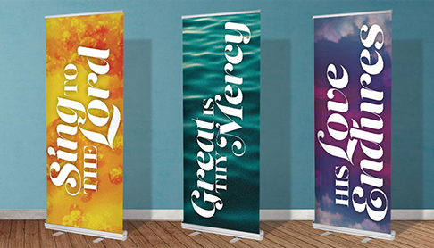 Spring Worship Retractable Banners