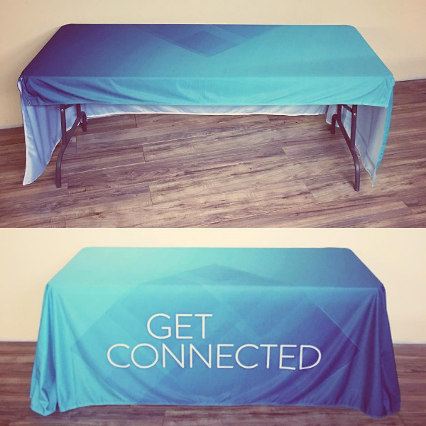 6ft 3 sided table throw