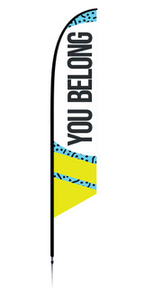 11ft (3.5M) FEATHER BANNER, FEATHER FLAG