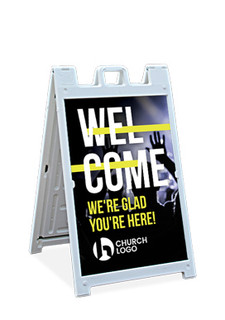 Welcome - Sandwich Sign - Style 22 - ChurchBanners.com