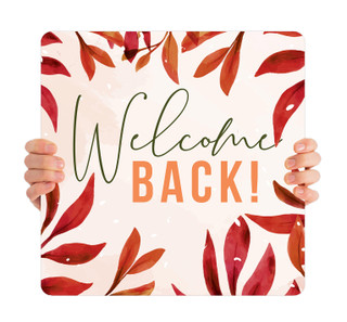 Welcome Back - Handheld Sign - FHH050 - ChurchBanners.com