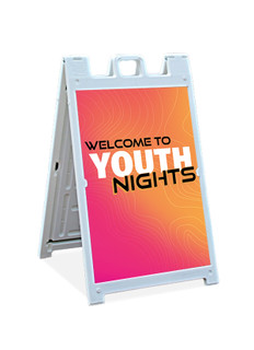 Student Night Sign Youth Nights - Sandwich Sign - Style 34 - ChurchBanners.com