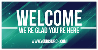 Welcome - Outdoor Banner - Style 20 - ChurchBanners.com
