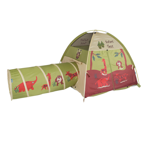 Jungle Safari Tent + Tunnel Play Combo