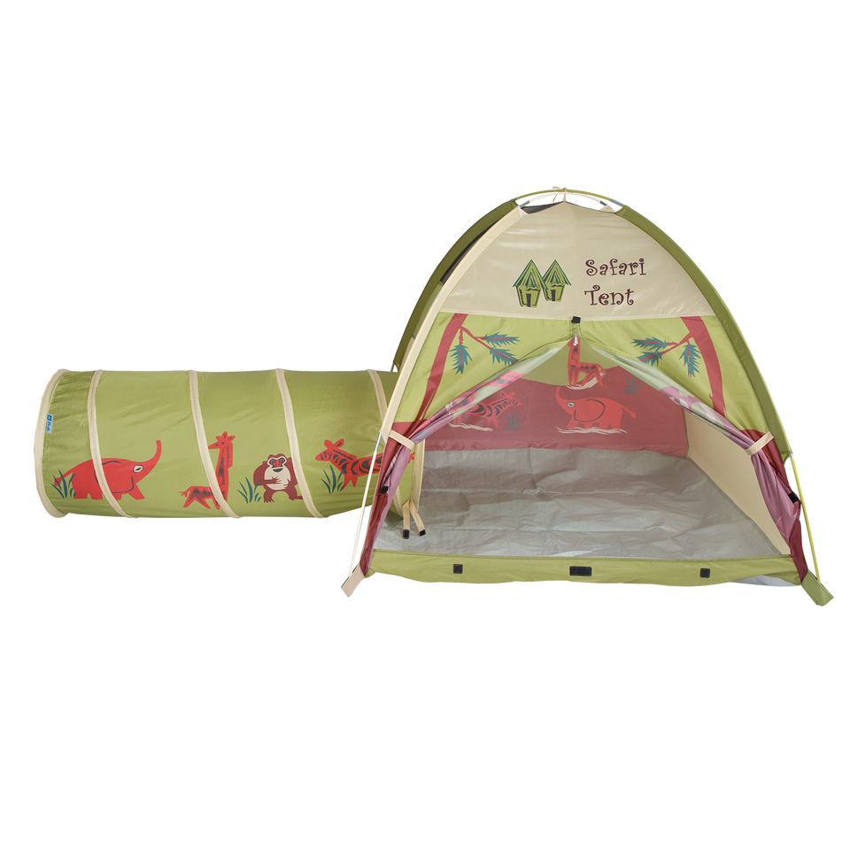 Jungle Safari Tent + Tunnel Play Combo Pacific Play Tents