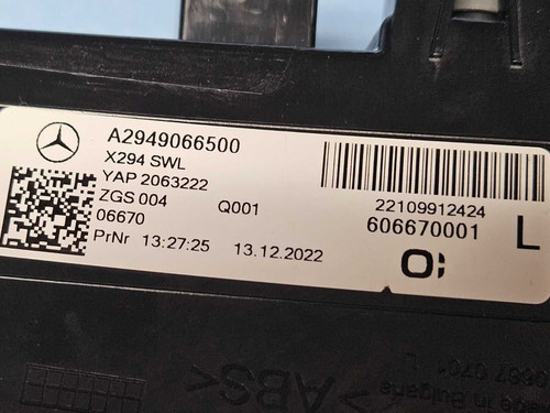 23-24 Mercedes-benz Eqe Suv Rear Left Tail Light Stop Lamp A2949066500 Oem