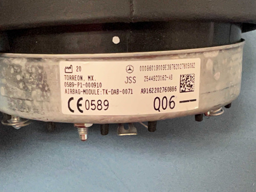 2020-2025 Mercedes-Benz GLE W167 Steering Wheel Airbag Black Leather OEM European