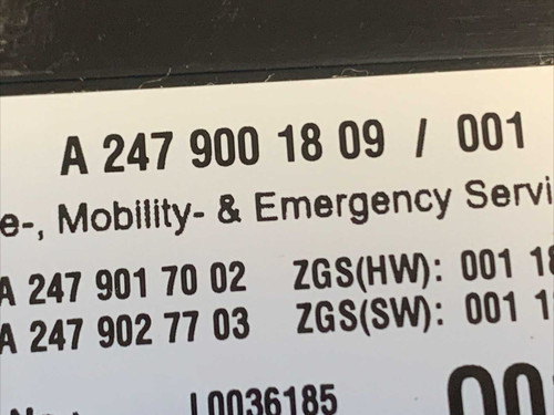 19-21 Mercedes-benz Telematics Communication Control Module 2479001809 Oem