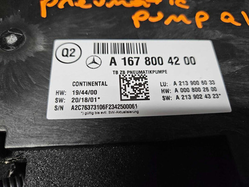 2020–2024 Mercedes-Benz W167 GLS Pneumatic Pump Assembly Unit A1678004200 OEM