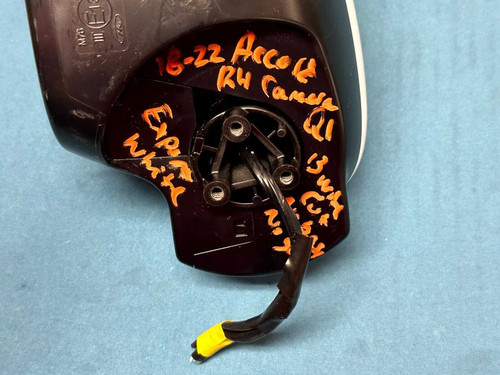 18-22 Honda Accord Passenger Door Mirror White Nh883p 13 Wire Cut, Camera Oem 18-22 Honda Accord Passenger Door Mirror White Nh883p 13 Wire Cut, Camera Oem