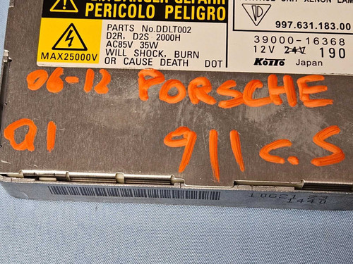 2006 - 2012 PORSCHE 911 CARRERA XENON BOX LEFT HEADLIGHT 99763118300 OEM