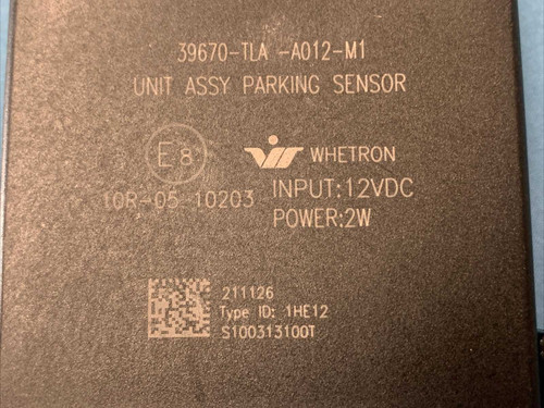 20 - 21 Honda Cr-v Hybrid Touring Parking Sensor Control Module 39670tlaa01 Oem