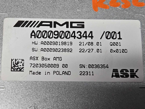 Mercedes-Benz 22-24 Mercedes-benz Sl63 Amg R232 Control Module System Unit A0009004344 Oem 
