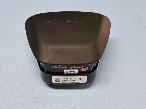 021-2023 TESLA MODEL X S FRONT LEFT DRIVER ROUND STEERING WHEEL AIRBAG OEM