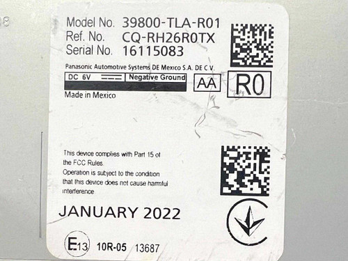 Honda 2017-2022 Honda Cr-v R Radio Tuner Control Module Oem 