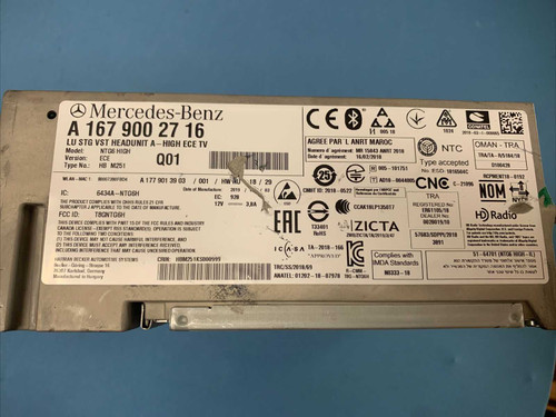 20-23 Mercedes Gls X167 Radio Receiver Headunit Ntg6 High Ece Tv 1679002716 Oem