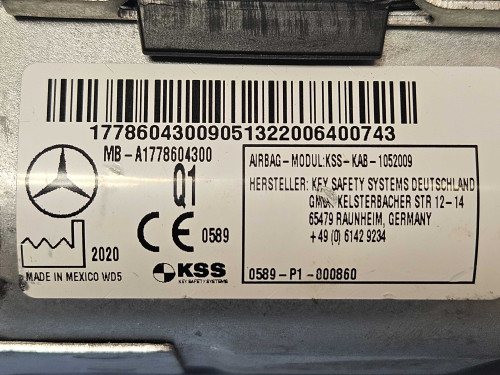 2019-2023 Mercedes-benz A-Class CLA Front Left Driver Side Lower Knee Airbag OEM