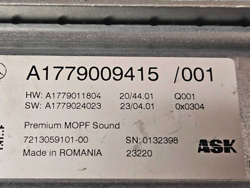 Mercedes-benz Gls450/gls580 Premium Mopf Sound Audio Amplifier 1779009415 Oem