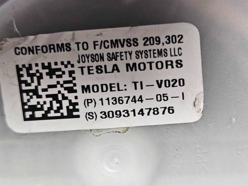 2015 2021 Tesla Model X Rear Right Hand Seatbelt Retractor Fold Flat 2nd Row OEM