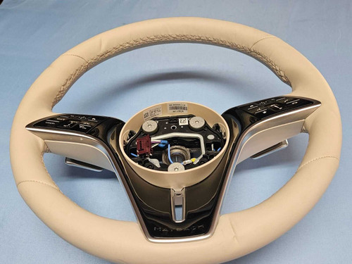 2023–2025 Mercedes-Maybach EQS Driver Steering Wheel w/ Switches Beige Leather OEM