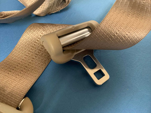 19-22 Jeep Cherokee Front Left Driver Seatbelt Retractor & Pretensioner Tan OEM