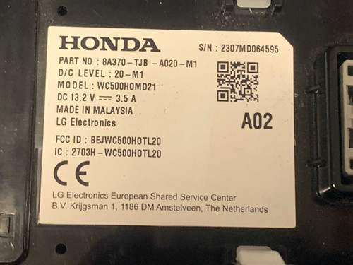 19-24 Acura Rdx Wireless Device Charging Module Unit 8a370tjba020m1 OEM