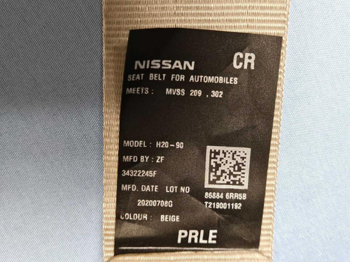 Nissan 2021-2024 Nissan Rogue Front Passenger SeatBelt Retractor Pretensioner Beige OEM 