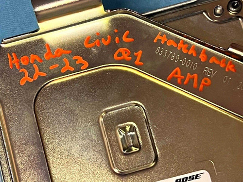 2022-2023 Honda Civic Hatchback Bose Audio Amp Amplifier Sound 8a400t43a01 OEM 2022-2023 Honda Civic Hatchback Bose Audio Amp Amplifier Sound 8a400t43a01 OEM