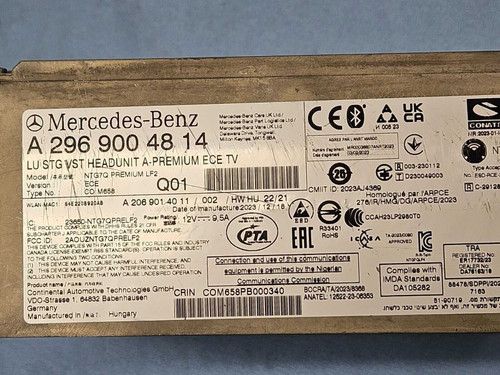 23-24 Mercedes EQS SUV Head Unit Premium ECE TV NGT7Q M658 2969004814 OEM