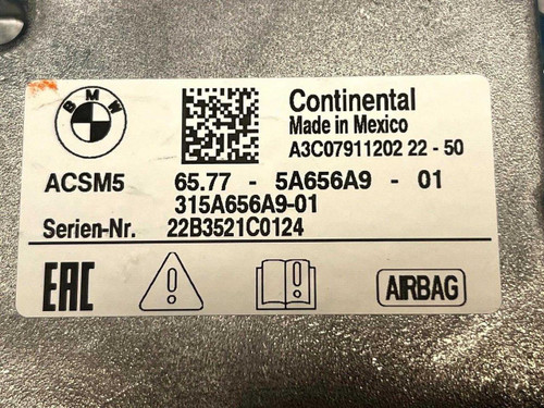 BMW 2019-2023 BMW X5 X7 Restraint Control Unit Module – OEM 