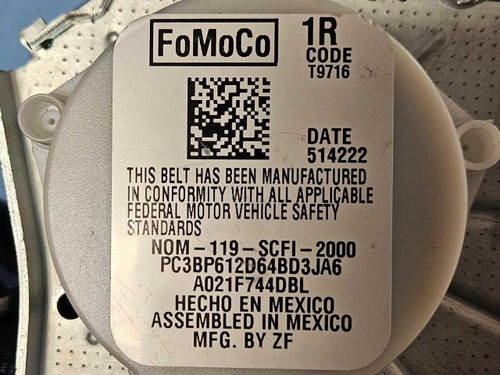 Ford 2023-2024 Ford F250 Super Duty Rear Right Passenger Seatbelt Black Oem 