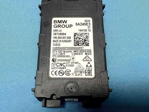 BMW 17-23 Bmw X7 Front Bumper Short Range Radar Sensor W/ Plug 66325a245e3 Oem 